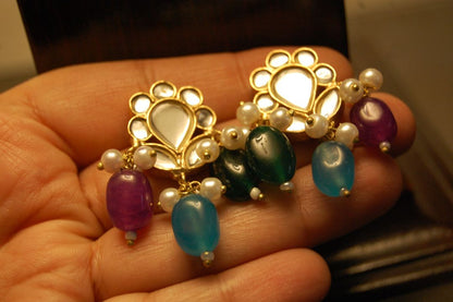 MULTI KUNDAN EARRINGS