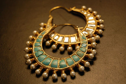 DOUBLE SIDED KUNDAN & FEROZA BALAS