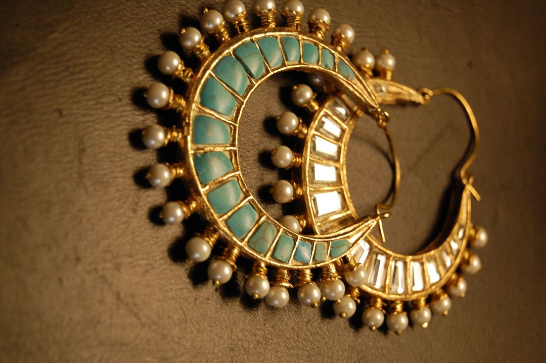 DOUBLE SIDED KUNDAN & FEROZA BALAS