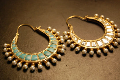 DOUBLE SIDED KUNDAN & FEROZA BALAS