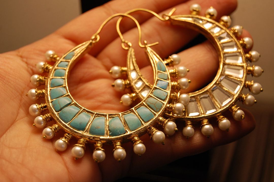 DOUBLE SIDED KUNDAN & FEROZA BALAS
