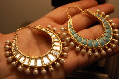 DOUBLE SIDED KUNDAN & FEROZA BALAS