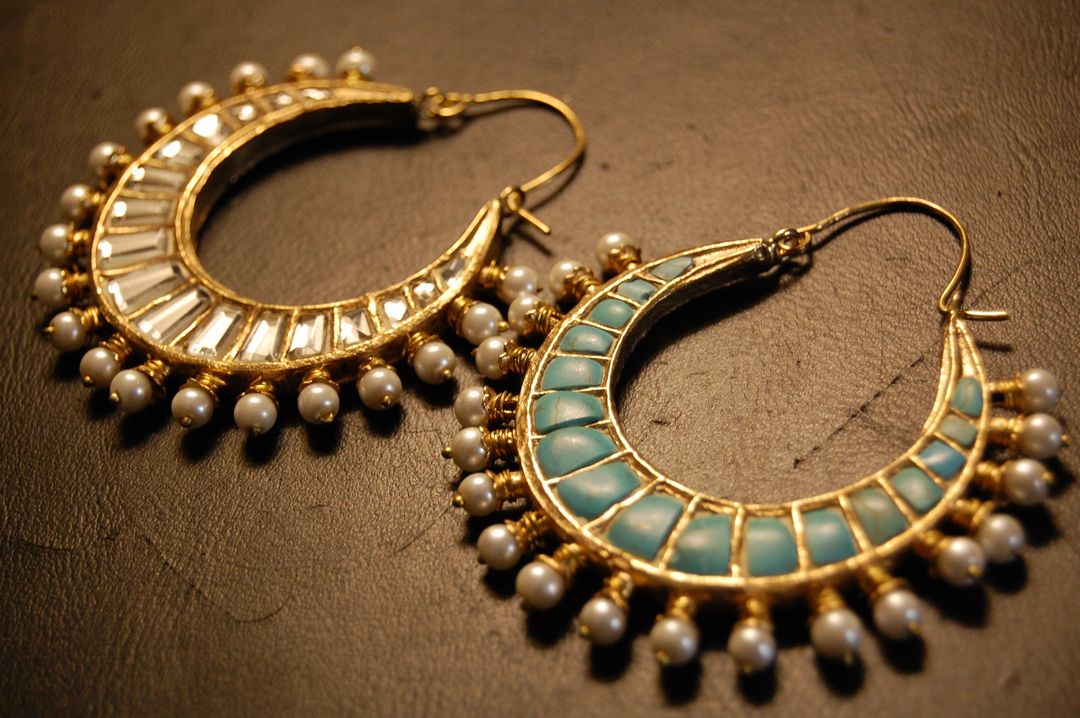 DOUBLE SIDED KUNDAN & FEROZA BALAS
