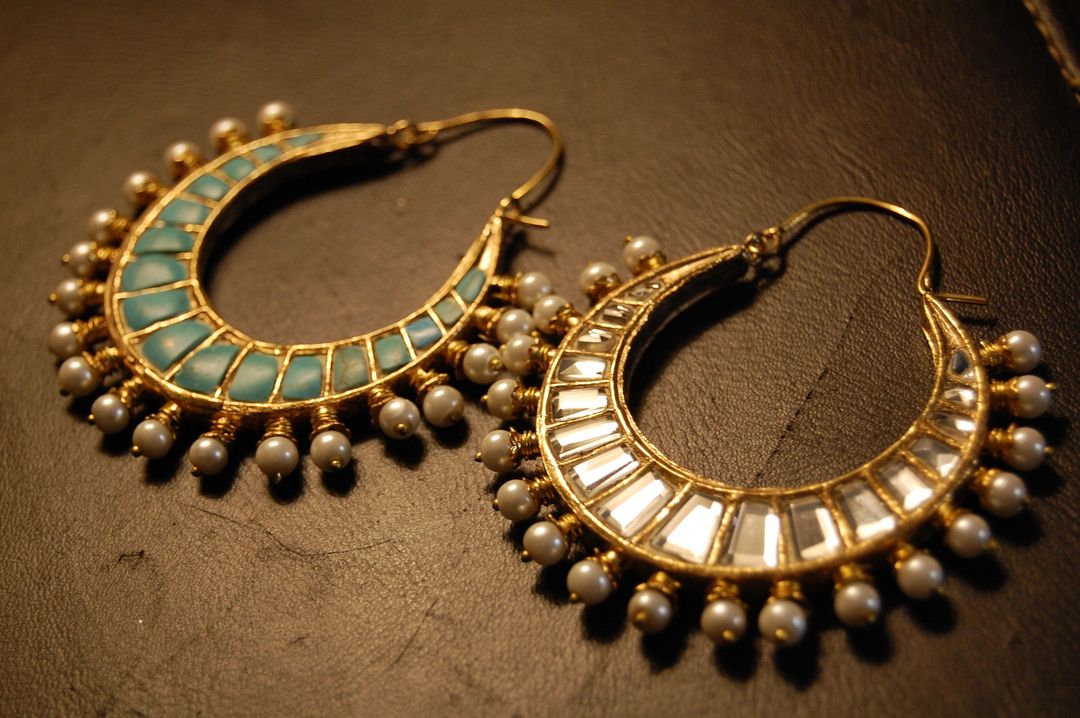 DOUBLE SIDED KUNDAN & FEROZA BALAS