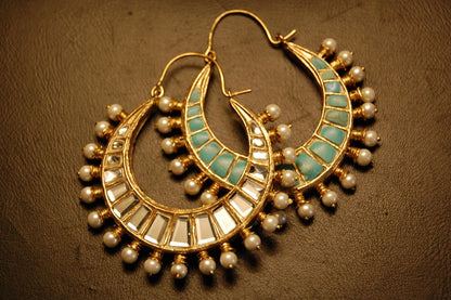 DOUBLE SIDED KUNDAN & FEROZA BALAS
