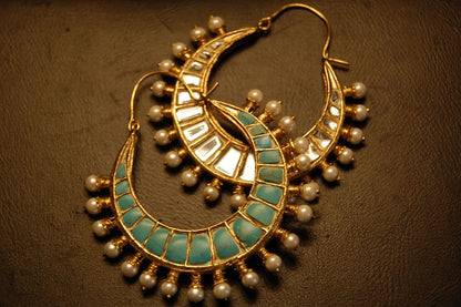 DOUBLE SIDED KUNDAN & FEROZA BALAS