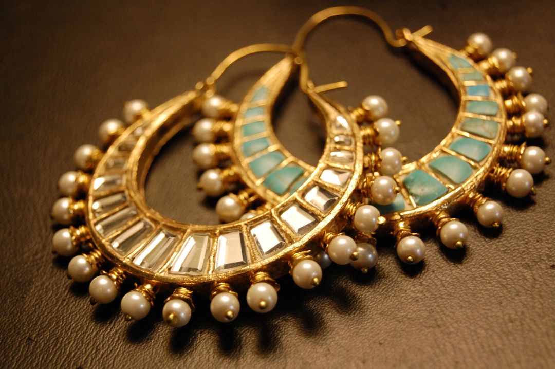 DOUBLE SIDED KUNDAN & FEROZA BALAS