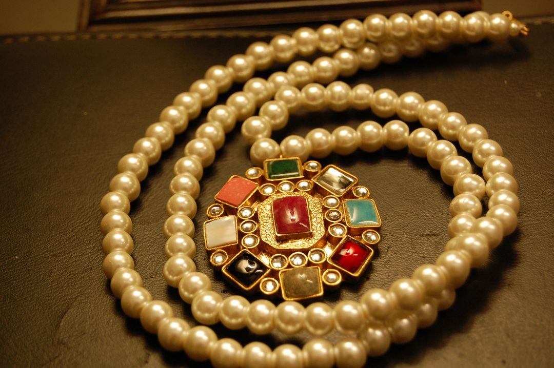 MULTI STONE MALA WITH PEARLS STRING
