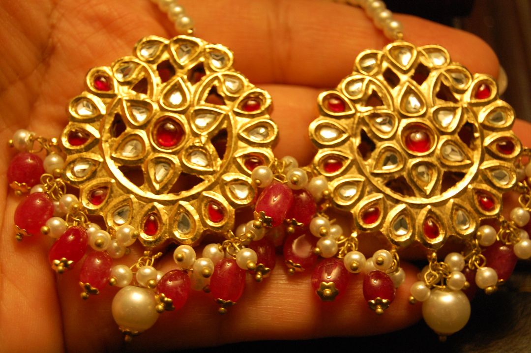 RED & KUNDAN EARRINGS