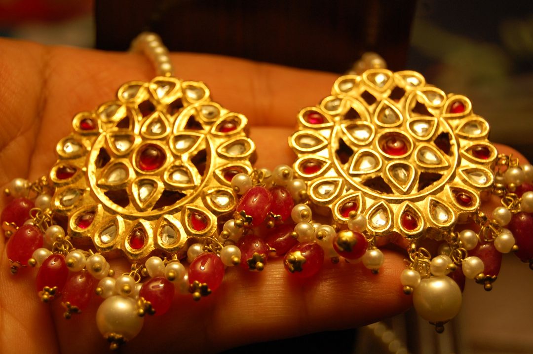 RED & KUNDAN EARRINGS