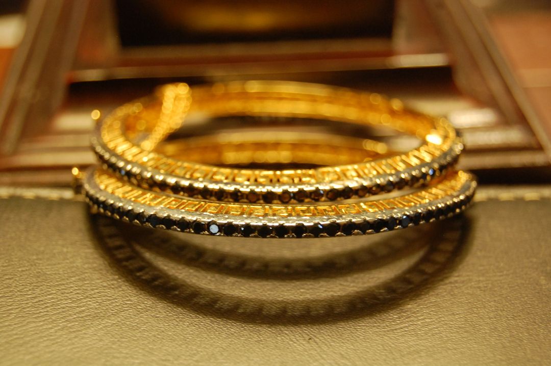 ELEGANT  PAIR OF BLACK BANGLES