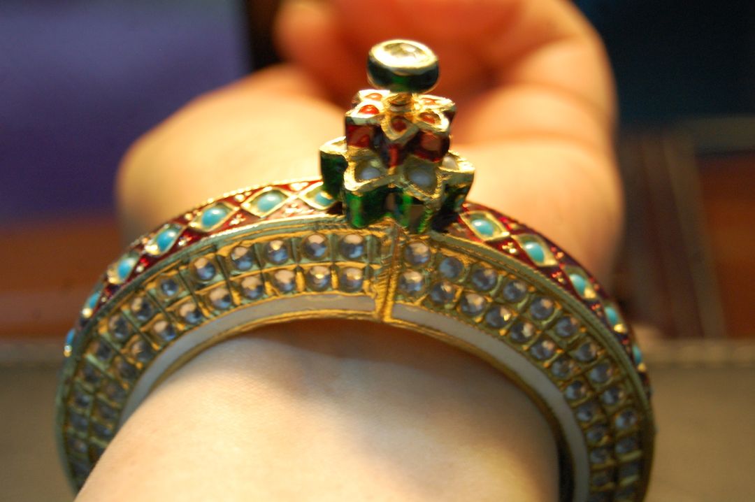 GOLD PLATED KUNDAN & MEENA KARA