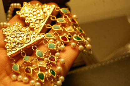 KUNDAN EARRINGS WITH MULTI STONES