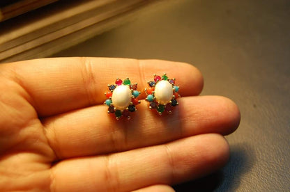 MULTI JEWELLED STERLING SILVER SET