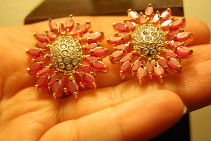 ZIRCON RED EARRINGS