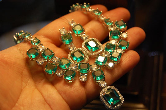 TURQUOISE ZIRCON NECKLACE SET