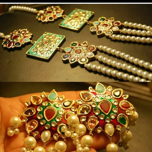 GORGEOUS MEENA & MULTI STONE MALA SET