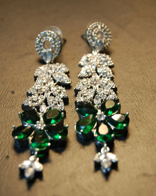 GREEN ZIRCON EARRINGS