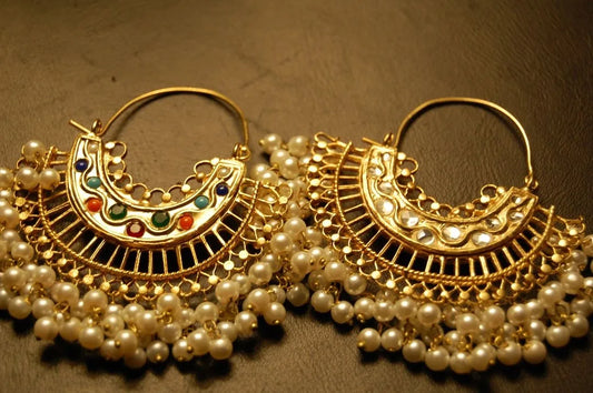DOUBLE SIDED BALAS IN KUNDAN & NAURATAN