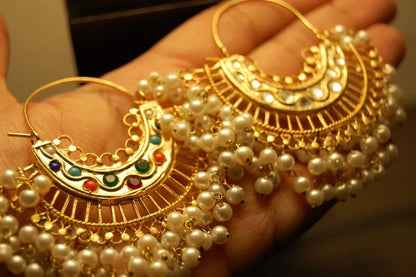 DOUBLE SIDED BALAS IN KUNDAN & NAURATAN