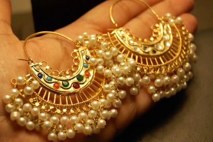 DOUBLE SIDED BALAS IN KUNDAN & NAURATAN