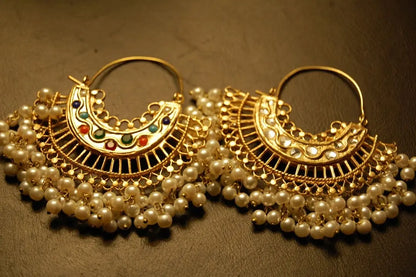 DOUBLE SIDED BALAS IN KUNDAN & NAURATAN