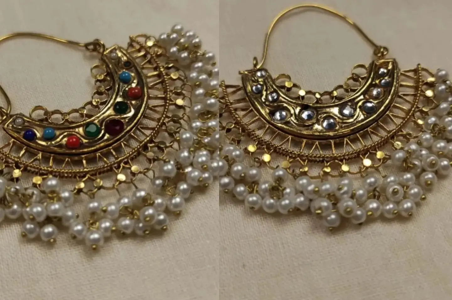 DOUBLE SIDED BALAS IN KUNDAN & NAURATAN