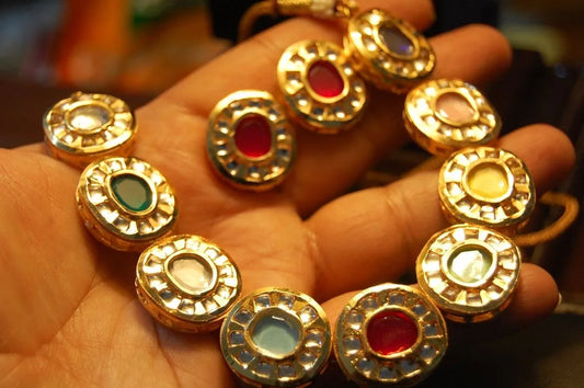 MULTI JEWELLED NECKLACE SET WITH KUNDAN