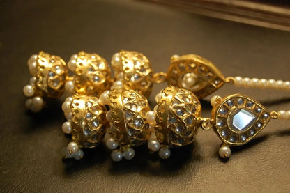 THREE LAYERED KUNDAN JHUMKAS