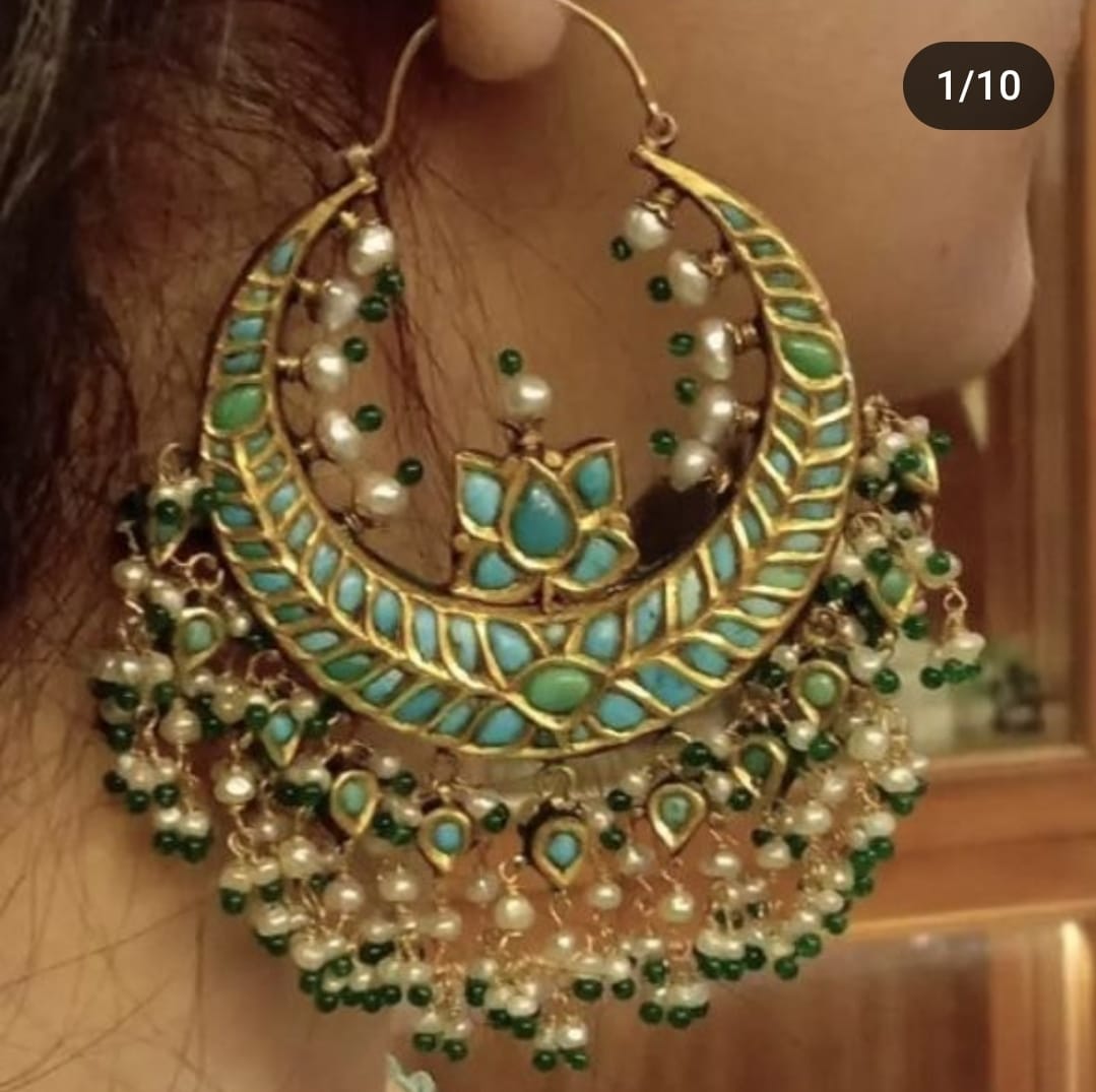 LARGE BALAS IN FEROZA & PEARLS