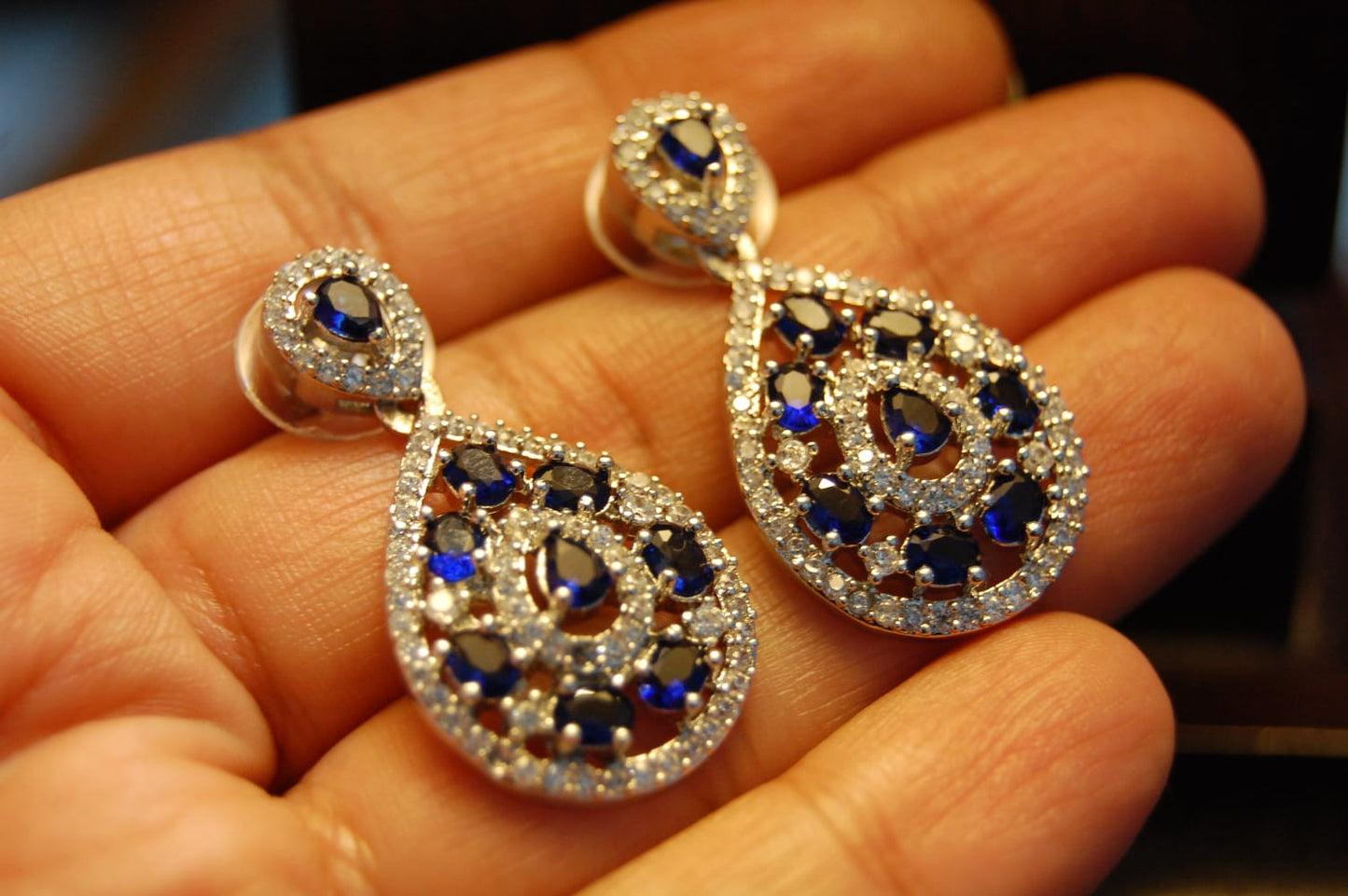 BLUE ZIRCON EARRINGS