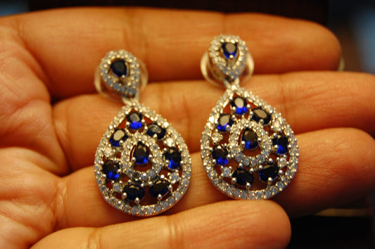 BLUE ZIRCON EARRINGS