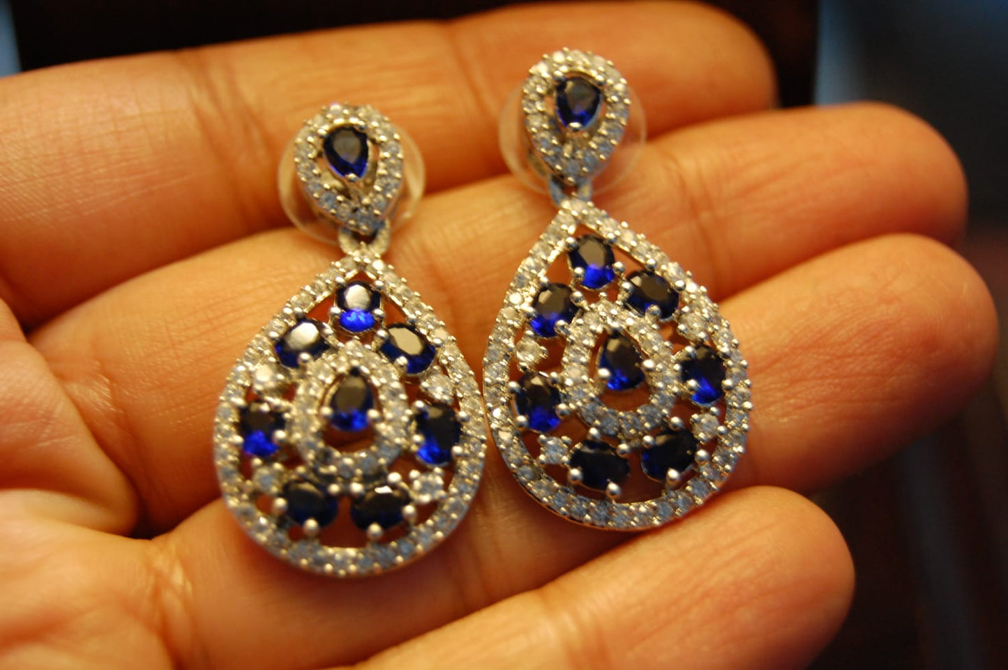BLUE ZIRCON EARRINGS