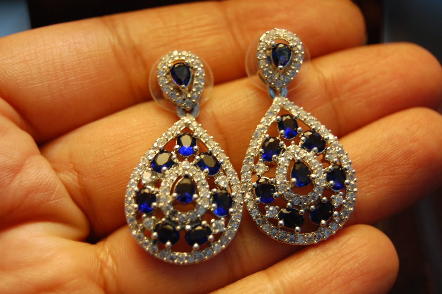 BLUE ZIRCON EARRINGS