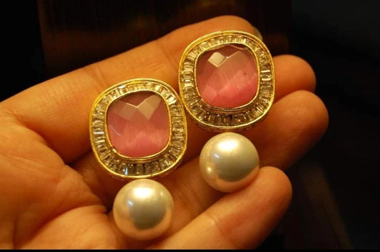 PINK PEARL EARRINGS