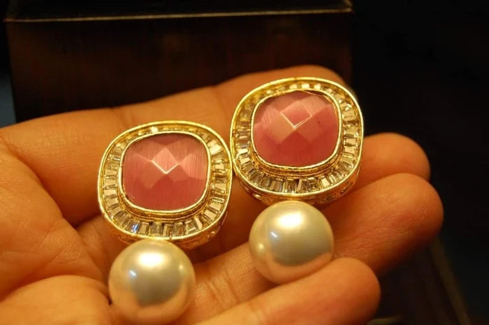 PINK PEARL EARRINGS