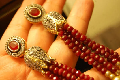 TUSSLE EARRINGS IN RED