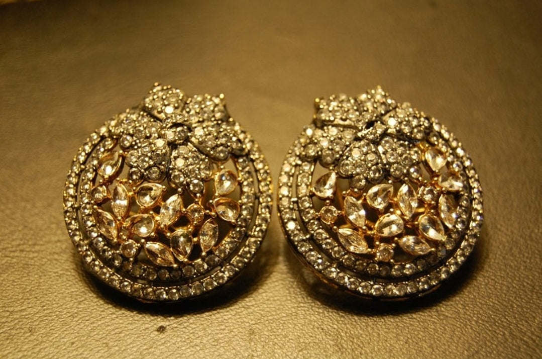 ZIRCON & CHAMPAGNE EARRINGS