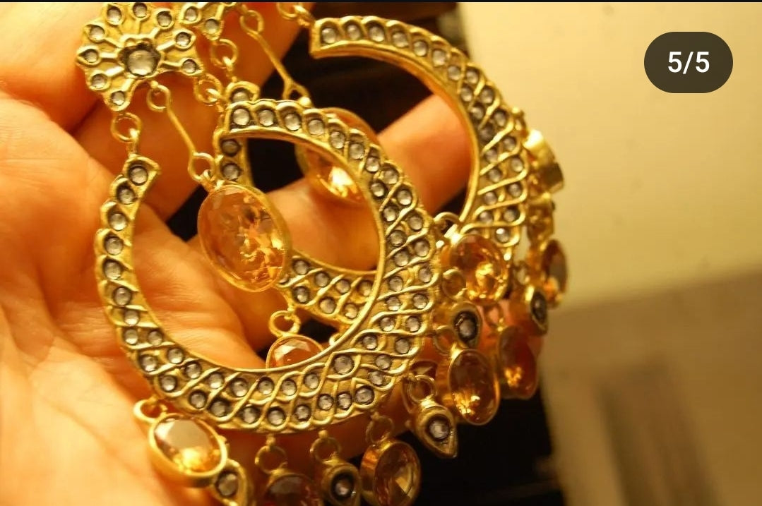 CHAAND BALIS IN KUNDAN & CHAMPAGNE