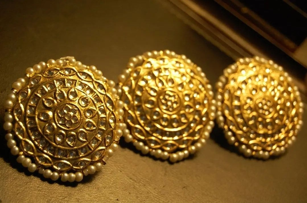 SET OF 3 KUNDAN BUTTONS