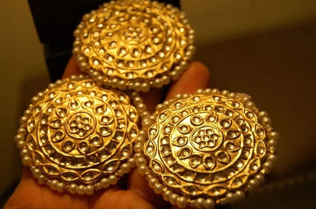 SET OF 3 KUNDAN BUTTONS