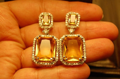 YELLOW ZIRCON EARRINGS