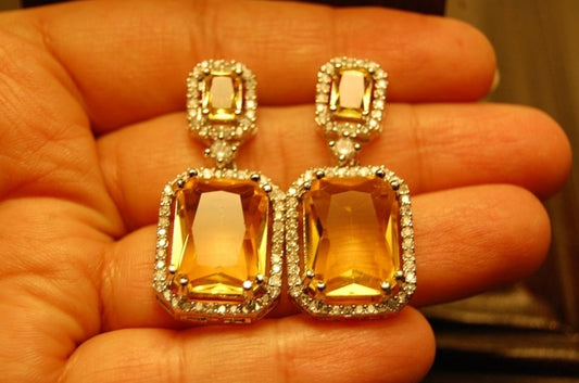 YELLOW ZIRCON EARRINGS