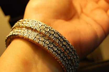TIGER PRINT ZIRCON BANGLES