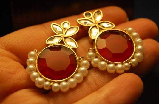 KUNDAN & STONE EARRINGS