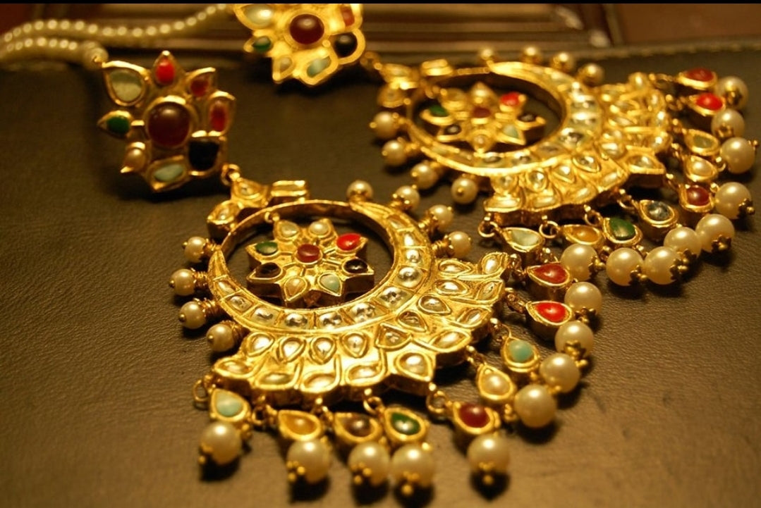 NAURATAN & KUNDAN EARRINGS
