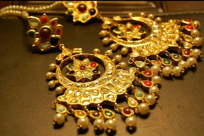 NAURATAN & KUNDAN EARRINGS