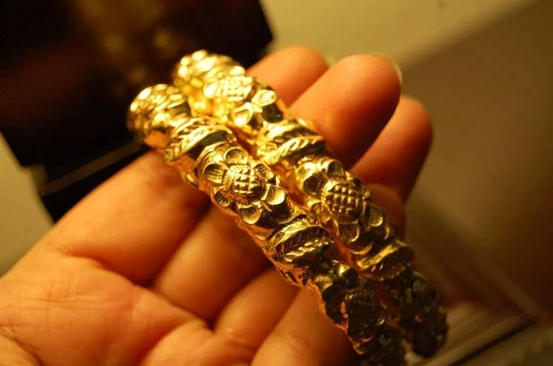 SINGLE, DHAAKA KARA IN CHAANDI WITH GOLD PLATING