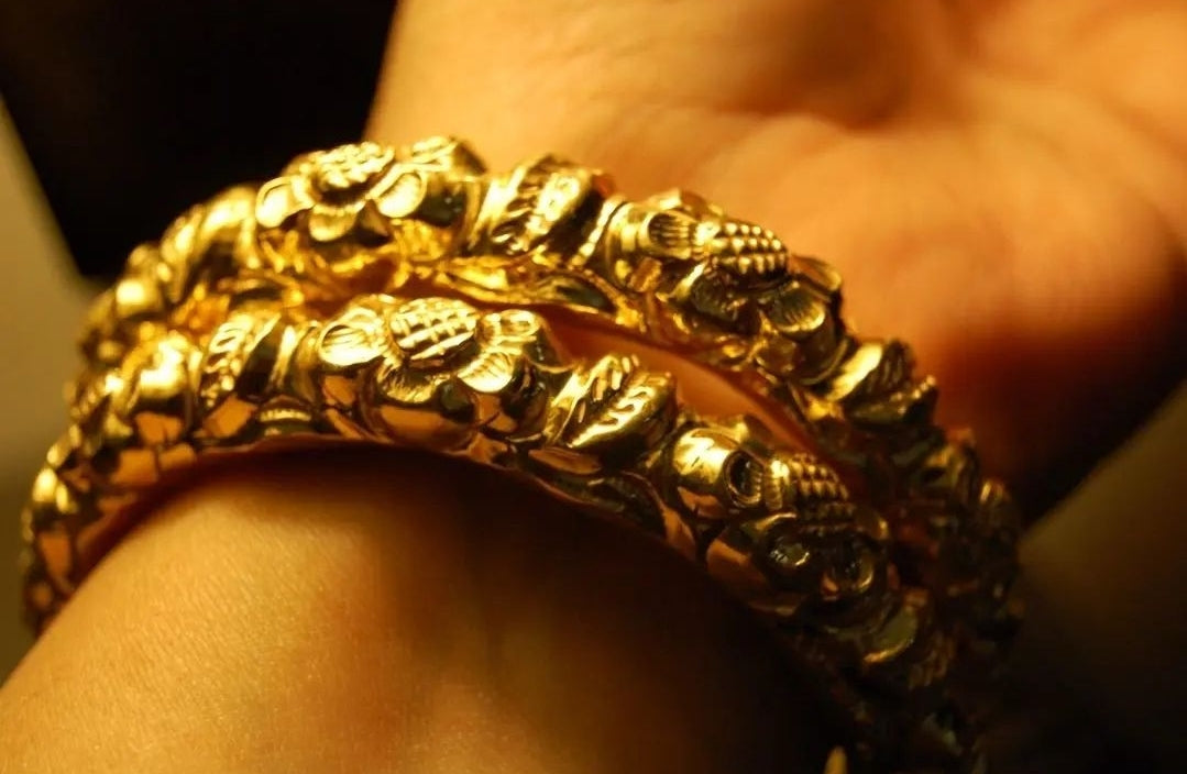 SINGLE, DHAAKA KARA IN CHAANDI WITH GOLD PLATING