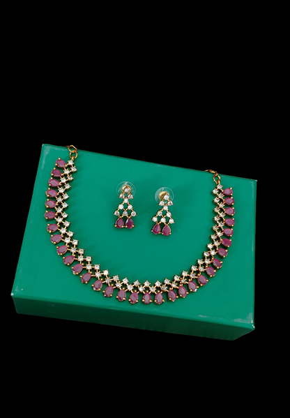 DELICATE RED & ZIRCON SET